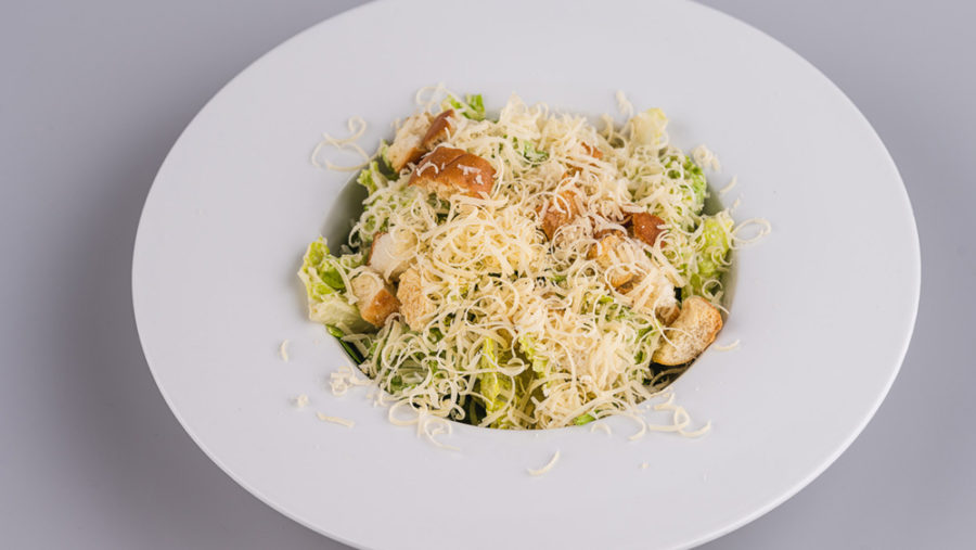Caesar salad with feta cheese